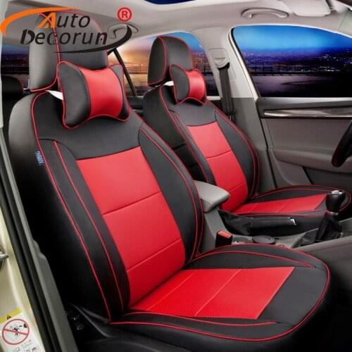 AutoDecorun custom seat cover car PU leather for audi A3 accessories seat covers set car seat cushion support protector 14-16PCS