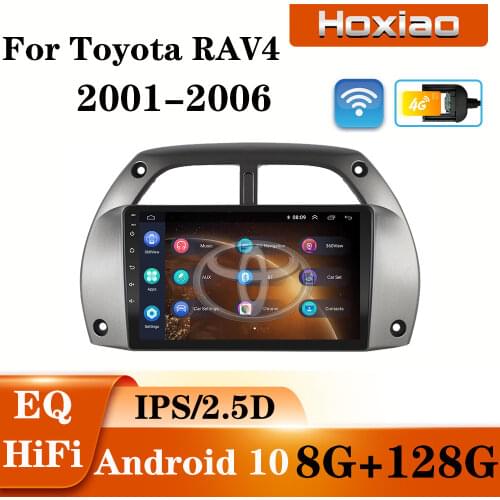 HoXiao 9 inch Android 10 2 Din Car RDS AM Radio Quad Core WIFI GPS Bluetooth Multimedia For Toyota RAV4 2001 2002 2003 2004-2006