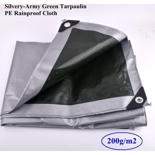PE Tarpaulin 200g/m2 Rainproof Cloth Garden Greenhouse Plant Shed Boat Car Truck Canopy Waterproof Shading Cloth Pet House Cover