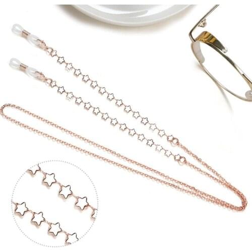 Fashion Eyeglasses Strap Chain Mask Sunglasses Holder Glasses Eyewear Lanyards For Women Men Chains Hollow Star Glasses Chain
