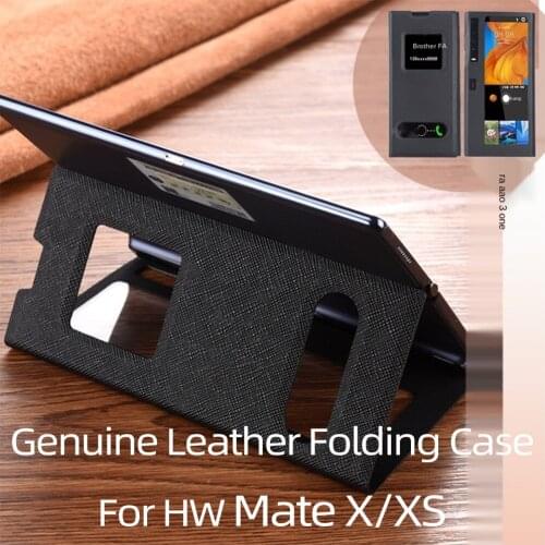 Genuine Leather huawei mate xs case huawei mate x case mate x xs kickstand huawei mate x xs 5g case cover Matex Folding case