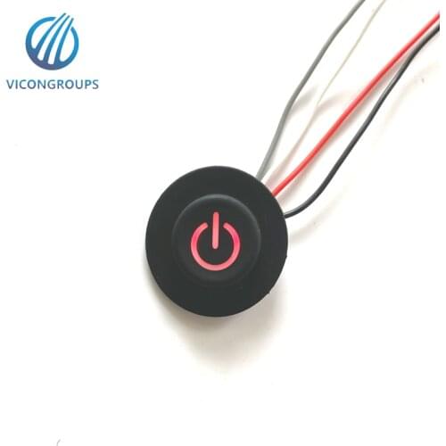 Round shape black button switch for Far Infrared Heated Clothes or ON/OFF switch controller