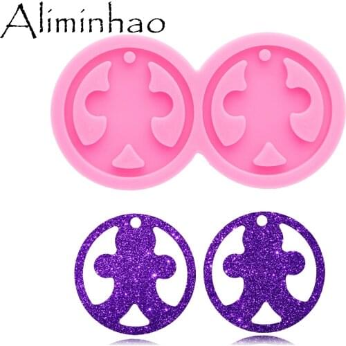 DY0897 Glossy Shiny Christmas Earrings Mold, Silicone Mould for Resin epoxy jewellery making Necklaces