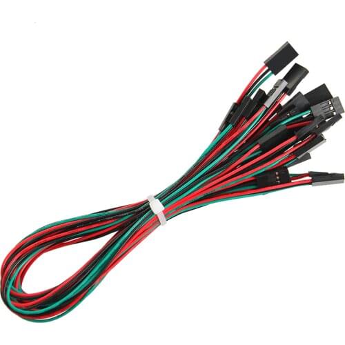 Geeetech 50pcs 1pin/2pin/3pin 30cm Female to Female Jumper Wire Dupont Cable for 3D Printer Arduino