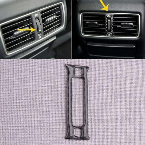Car Carbon Fiber Interior Rear Air Vent Outlet Trim Cover fit for Infiniti Q50 Q60 2019 2018 2017 2016 2015 2014