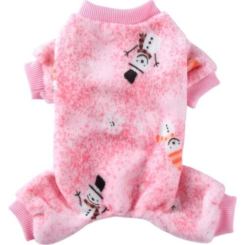 Winter Clothes Hoodie Four Legs Jumpsuits Soft Fleece Clothes Coat Pajamas For Chihuahua Small Puppy