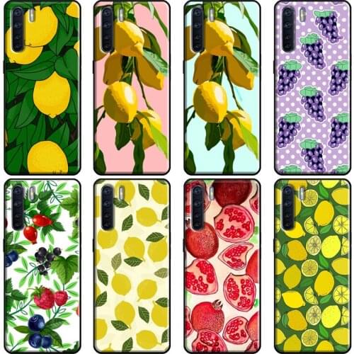Summer fruit lemon peach pomegranate Cover For OPPO A5 A9 A31 A53 2020 A1K A5S A15 A52 A72 A83 A91 F5 F7 Reno 2 Z 4 Pro Case