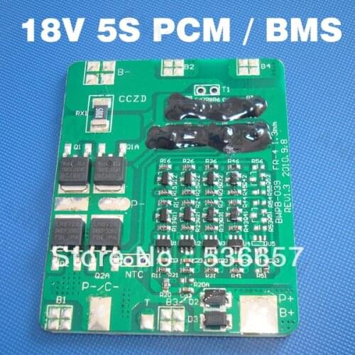 Lithium ion battery 18V BMS 5S PCM 18.5V li-ion battery management system Used for 5S 3.7V batteries pack
