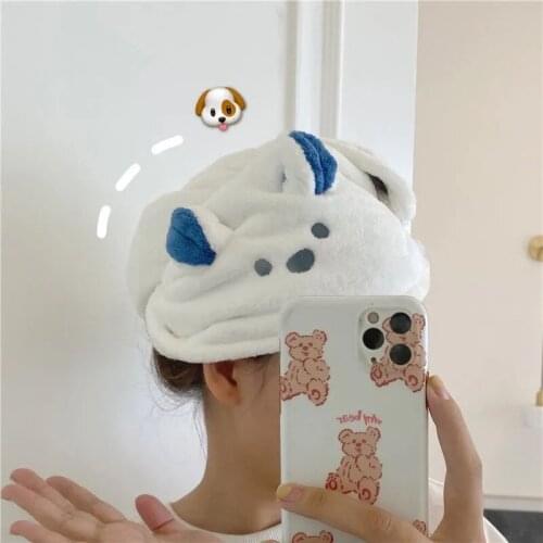 Cute Cartoon Hair Towel For Home Miraculous Quick Dry Shower Cap Microfiber Towel Thickened Wrap Turban Women Hair Cap Soft