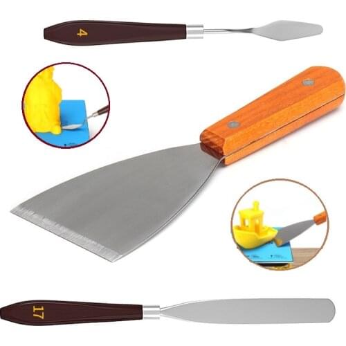 MEGA Mini Shovel Spatula 3D Models Stainless Steel Removal Tool Blade No. 4 No. 17 for Cleaning 3D Printer Platform