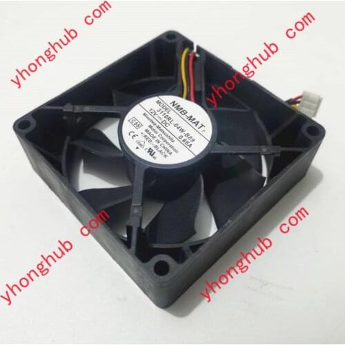NMB-MAT 3110RL-04W-B89 C55 DC 12V 0.65A 3-wire 80x80x25mm Server Cooling Fan