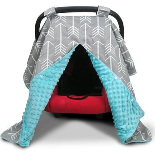 NEW Baby Car Seat Blanket Cover Fashion Bow Newborn Baby Girls Soft Safety Car Seat Canopy Nursing Cover Multi-use Blanket Cover