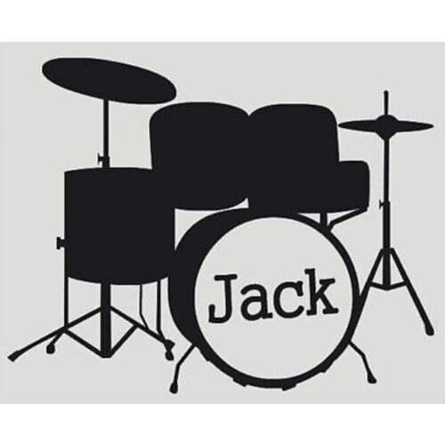 New arrival Shelf drum Wall Sticker Childrens room Music and dance classroom Background wall decoration Customized Name Sticker