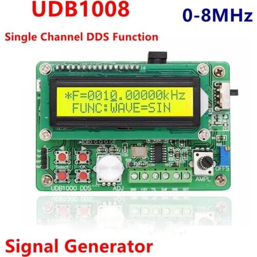 New UDB1008 8MHz Function Signal Generator Sweep Pulse DDS Digital Frequency Counter Signal Adjustable Source Module Generator