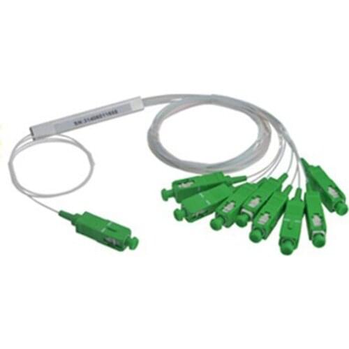 OCEANCOMM 1x8 Ports SC/APC Mini PLC Splitter,FTTH accessories For GPON OLT with connectors SM 5pc /lot
