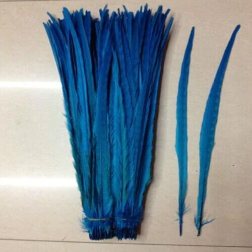 Wholesale 100 PCS / lot of beautiful Lake blue chicken tail feathers 50 to 55 cm 20-22 inches celebration decoration