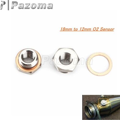 Reduce 18mm to 12mm Stainless Steel O2 Sensor Adapter Thread Oxygen Plug For Harley Dyna Softail Sportster Touring V-Rod 2010-17