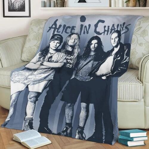 Alice in Chains Artwork 3D Print Plush Blanket Throw On Sofa Home Decor Soft Warmth Washable Nap Blanket Dropshipping