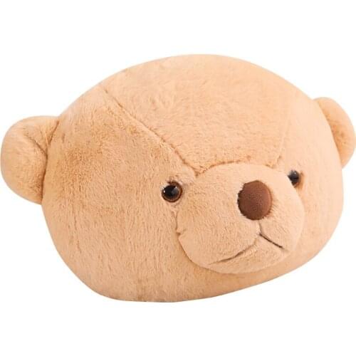 Nap cushion pillow Rabbit plush panda head round pillow plush toy cute big panda home office cushion car lumbar 1 piece