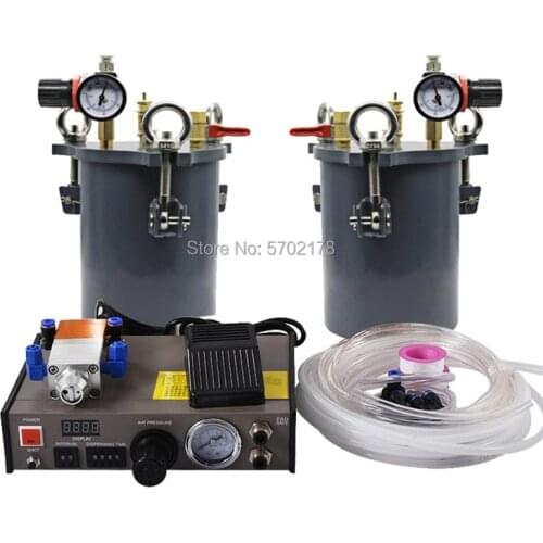 Semi-automatic glue dispenser A B mixed Doming liquid glue distribution stainless steel pressure tank for epoxy resin