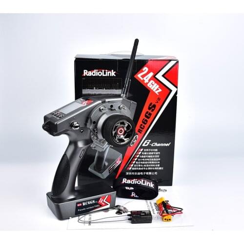 RadioLink RC6GS 2.4G 6CH Transmitter with R6FG Gyro Inside Receiver Radio Remote Control RX TX for RC Car Boat 400m Distance