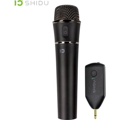 SHIDU U5 Handheld Dynamic Vocal UHF Wireless Karaoke Microphone With 3.5mm Plug Receiver For Portable Voice Amplifier Speaker