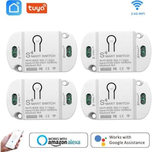 16A Wi-Fi Smart Light Switch Timer Smart Life APP Wireless Remote Control Voice Control Switch Works With Tuya Alexa Google Home