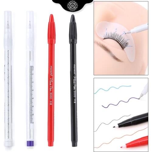 Sterile Skin Marker Pen Fixed Point Tattoo Skin Positioning Measuring Marker Eyebrow Skin Marker Eyelash Extension Grafting Tool