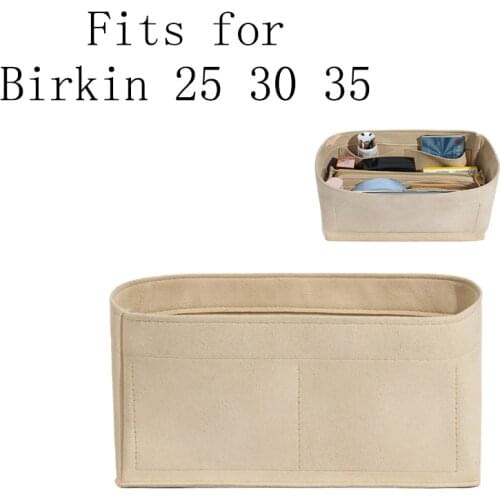 Women Insert Bag Organizer for Birkin 25 30 35 Makeup Handbag Organizer Travel Inner Purse Ladies Portable Cosmetic Inside Bags