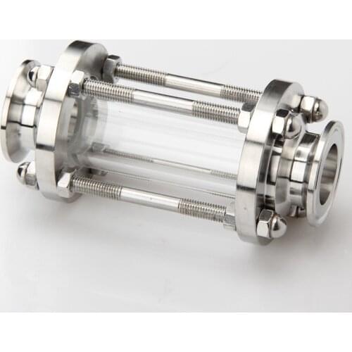 45mm Tri Clamp Clover Flow Sight Glass Diopter For Home Brew Diary Product 304 Stainless Steel Sanitary Fitting Ferrule OD 64mm