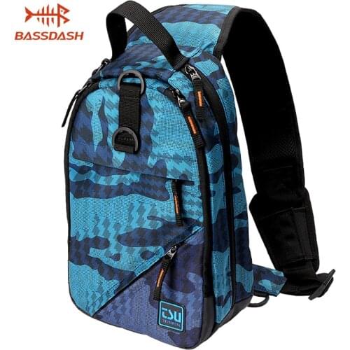 TSURINOYA Water Repellent Sling Fishing Bag Portable Shoulder Tackle Backpack