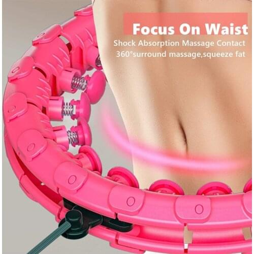 Home Training Smart Sport Hoop With Detachable Adjustable Auto-Spinning Thin Waist Abdominal Exercise Gym Hoop Fitness Equipment