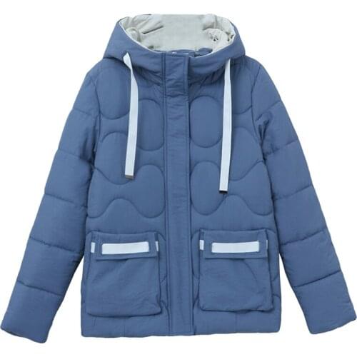 Winter Warm Coats Women Casual Jackets New Fashion Korean Hooded Thick Cotton Parkas Female Double Pocket Outerwear Coats Q97