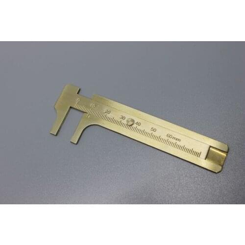 1 pcs Vintage Brass Handy Single / Double Scales Vernier Caliper School Copper EDC Tools