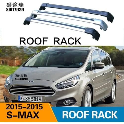 2Pcs Roof bars For FORD S-MAX 2015-2020 Aluminum Alloy Side Bars Cross Rails Roof Rack Luggage