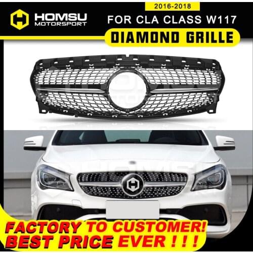 W117 Diamond grille suitable for CLA class W117 CLA180 CLA200 CLA250 CLA45 2016-19 sport grille Without emblem
