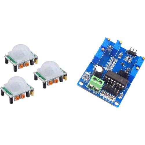 3Pcs HC-SR501 PIR Motion Sensor Detector Module & 1x ICL8038 Medium Low Frequency Signal Source Sine Wave Module