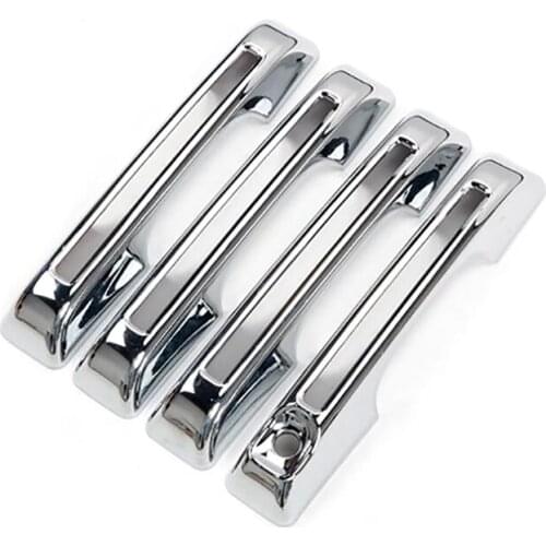 For Ford Bronco 2021 Car Outer Door Handle Cover Trim Frame Decorator Sticker Exterior Accessories, 4PCS Silver ABS