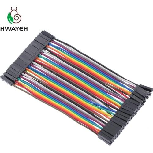 40pin Multicolored Dupont Wire 40PCS Dupont line 10CM 2.54MM Female To Female Jumper Wire Ribbon Cable for arduino