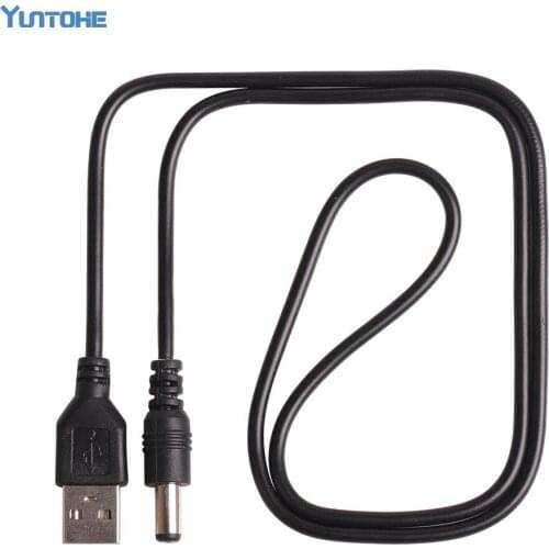 80cm USB Power Charging Cable DC5.5mm*2.1mm USB TO DC 5.5*2.1mm DC 5.5mm Power Cable jack Black 300pcs/lot