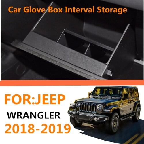 Car Glove Box Interval Storage Co-pilot Glove Box Decoration For JEEP Wrangler 2018 2019 2020 Car Tidying Box Sorting