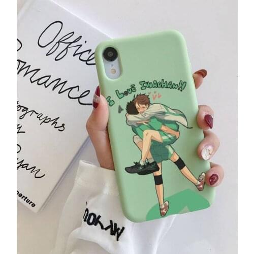 Oikawa Tooru Haikyuu Phone Case Liquid Silicone Phone Case for iPhone 11 Pro Max XR XS X Cover for iPhone 6 6S 7 8 Plus Cases