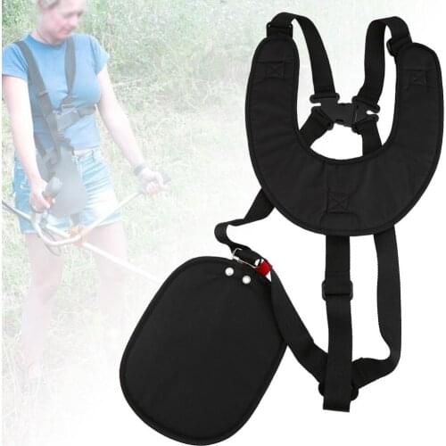 Black Double Shoulder Harness Professional Lawn Mower Strap Grass String Trimmer Brush Cutter Harness Belt Garden Power Pruner