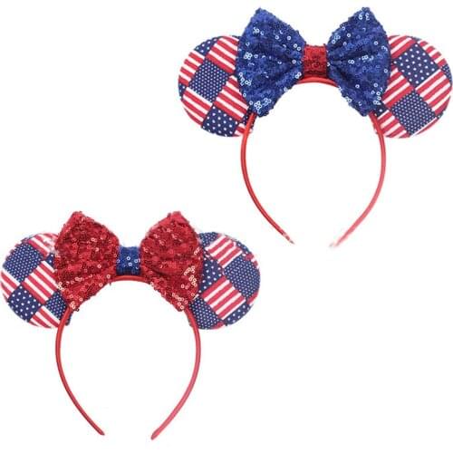 Pretend Play Fashion Beauty Toy Headband Bow Children Sequins Ear Decoration Hair Accessories