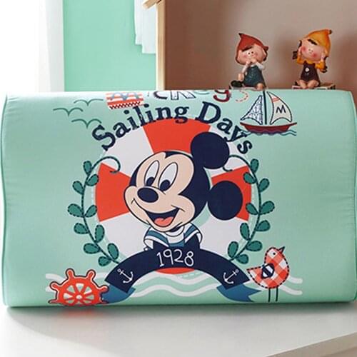 Disney Cartoons 2-12 Years Old Childrens Memory Emulsion Pillow Cartoon Slow Rebound Kindergarten Baby Cotton Neck Pillow
