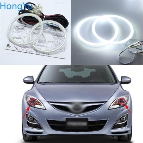 For mazda 6 Mazda 6 2007 - 2012 Super Bright white color 3528 SMD led Angel Eyes kit daytime running light DRL