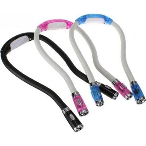 Flexible book light handsfree led neck light hug reading lamp novelty led night light flashlight