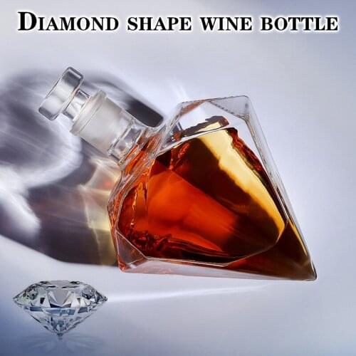 Diamond Glass Decanter, Handicraft Decoration, Red Wine Whiskey Bottle, Vodka Holder, Water Bottle Home Decoration Bar Tools