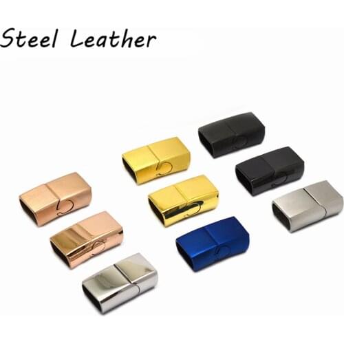 Engrave Logo 10pcs/lot Hole: 11.2*6.4mm Magnetic Clasps Stainless Steel Clasp Bracelet Connector Magnet Buckle Connectors DIY