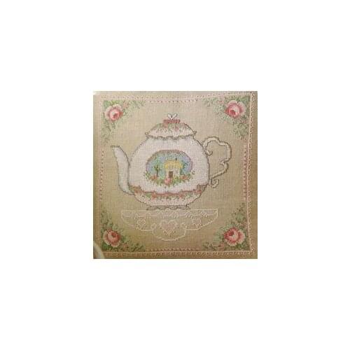 TOP H T Col171-4 kitchen [beautiful teapot] simple with beads cross stitch embroidery kits Sell Counted Cross Stitch Kit